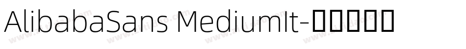 AlibabaSans MediumIt字体转换